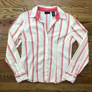 New York & Co women’s striped button-up shirt